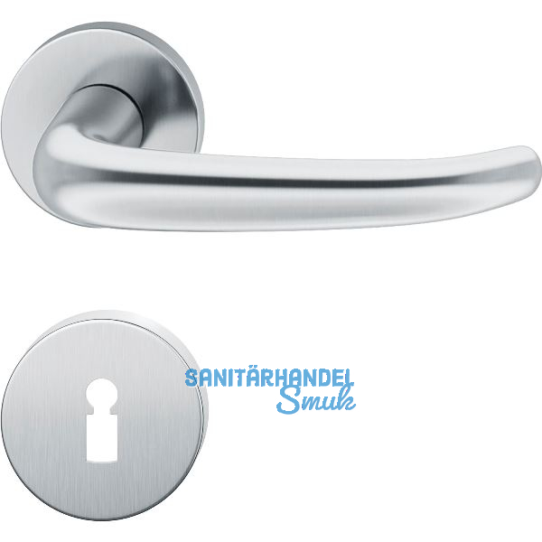 FSB Dr�ckergarnitur 12 1023 ASL auf Rosette BB, Edelstahl matt