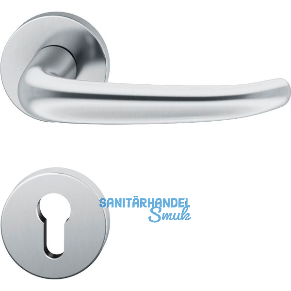 FSB Dr�ckergarnitur 12 1023 ASL auf Rosette PZ, Edelstahl matt