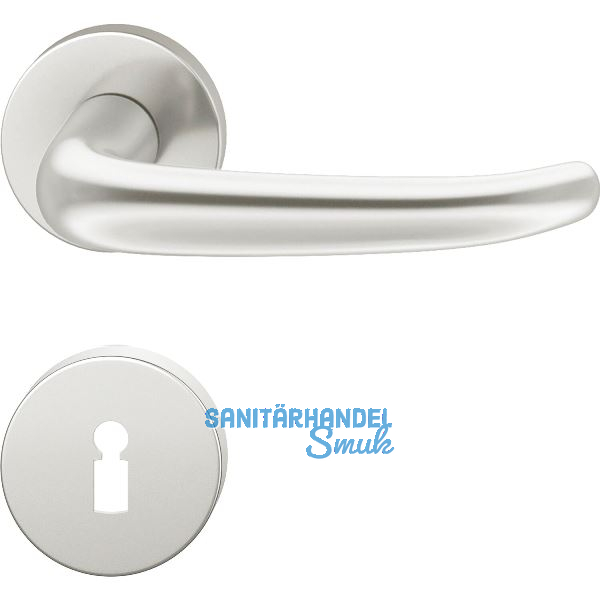 FSB Objekt Dr�ckergarnitur 72 1023 AGL auf Rosette BB, silber eloxiert