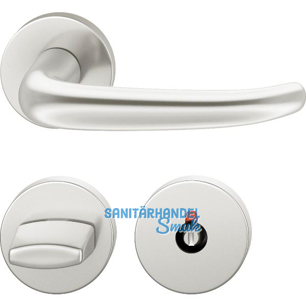 FSB Objekt Dr�ckergarnitur 72 1023 AGL auf Rosette WC DIN, silber eloxiert