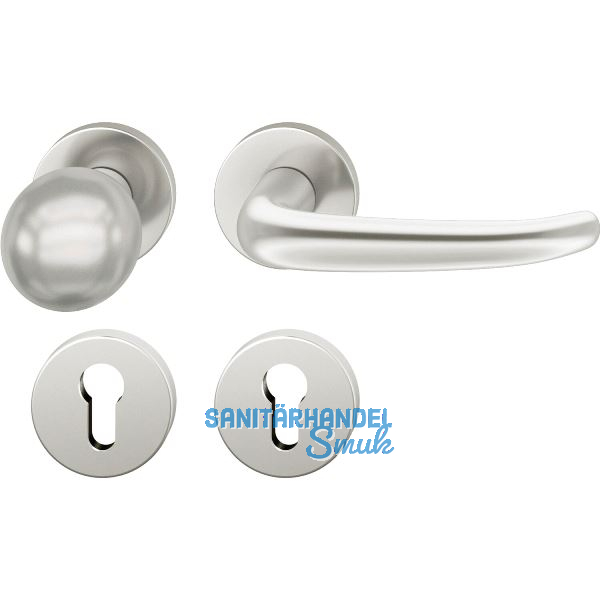 FSB Feuerschutz Wechselgarnitur 76 1023AGL �NORM PZ, links, silber eloxiert