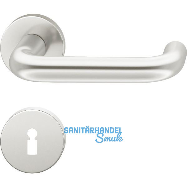 FSB Dr�ckergarnitur 12 1070 ASL auf Rosette BB, silber eloxiert