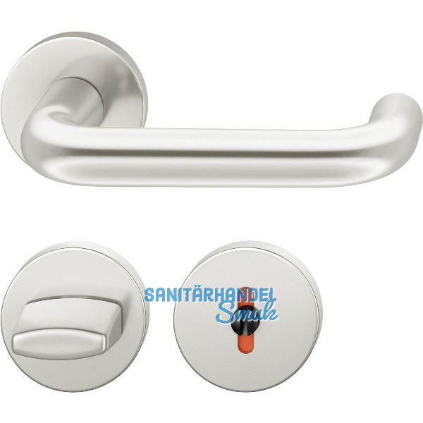 FSB Dr�ckergarnitur 12 1070 ASL auf Rosette WC, silber eloxiert