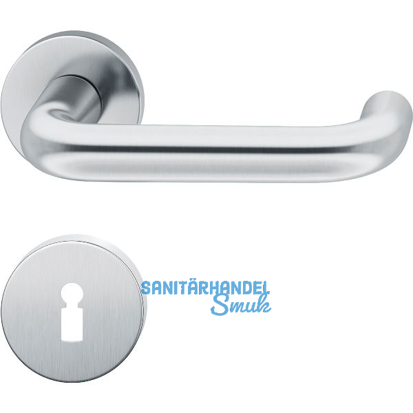 FSB Dr�ckergarnitur 12 1070 ASL auf Rosette BB, Edelstahl matt