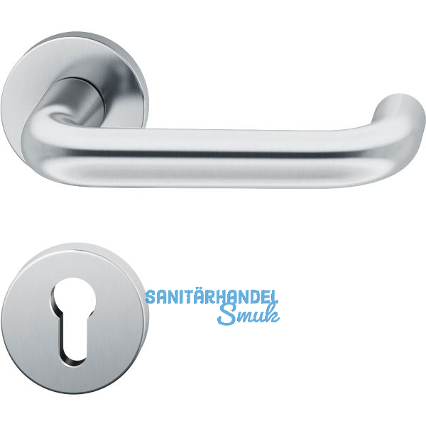 FSB Dr�ckergarnitur 12 1070 ASL auf Rosette PZ, Edelstahl matt