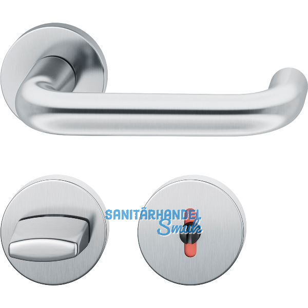 FSB Dr�ckergarnitur 12 1070 ASL auf Rosette WC DIN, Edelstahl matt