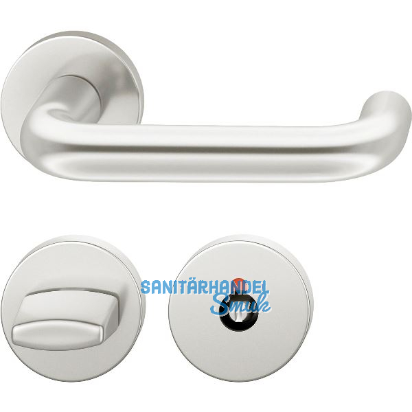 FSB Objekt Dr�ckergarnitur 72 1070 AGL auf Rosette WC DIN, silber eloxiert