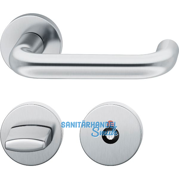 FSB Objekt Dr�ckergarnitur 72 1070 AGL auf Rosette WC DIN, Edelstahl matt