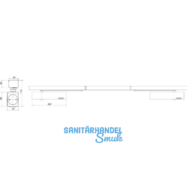 GEZE T�rschlie�er TS 5000 ISM, EN 3-6, 2-flg. Gleitschiene, Freilauf, silber