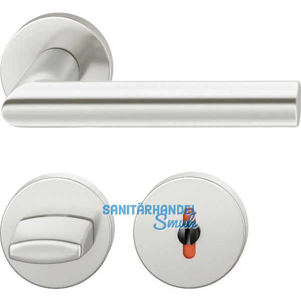 FSB Dr�ckergarnitur 12 1076 ASL auf Rosette WC DIN, silber eloxiert