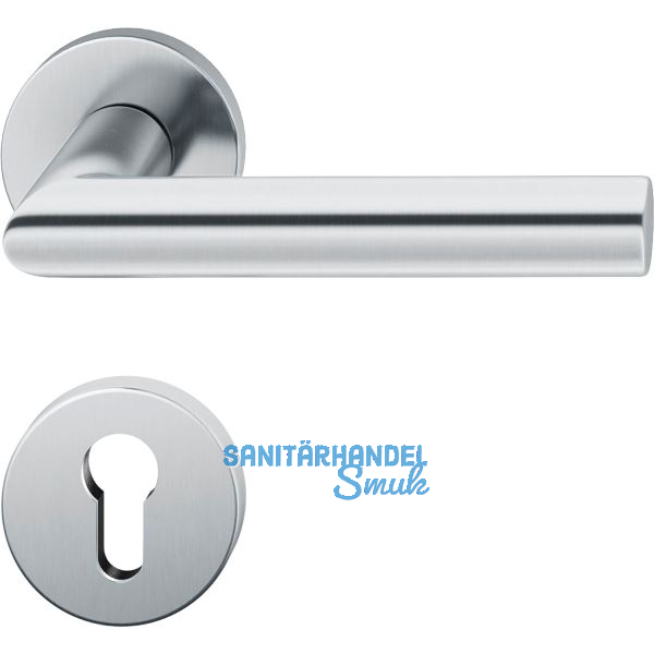 FSB Dr�ckergarnitur 12 1076 ASL auf Rosette PZ, Edelstahl matt