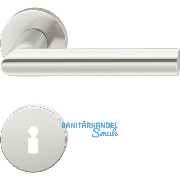 FSB Objekt Dr�ckergarnitur 72 1076 AGL auf Rosette BB, silber eloxiert