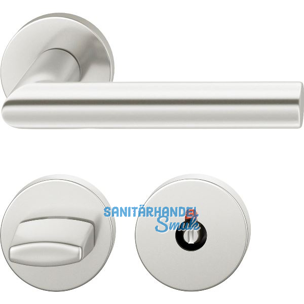 FSB Objekt Dr�ckergarnitur 72 1076 AGL auf Rosette WC, silber eloxiert