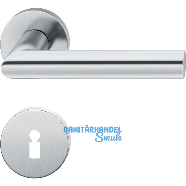 FSB Objekt Dr�ckergarnitur 72 1076 AGL auf Rosette BB, Edelstahl matt