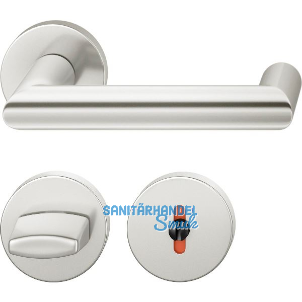 FSB Dr�ckergarnitur 12 1016 ASL auf Rosette WC DIN, silber eloxiert