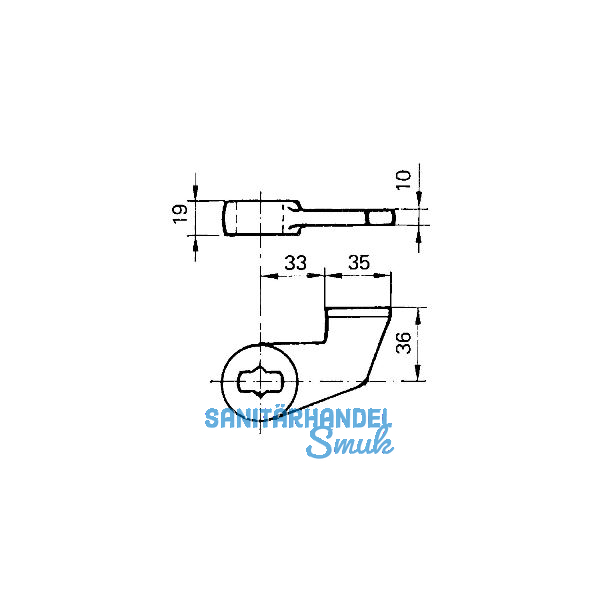 GEZE T�rschiene EK f�r flachkonisch, Anschlagt�r, Stahl verzinkt