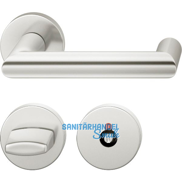 FSB Objekt Dr�ckergarnitur 72 1016 AGL auf Rosette WC, silber eloxiert