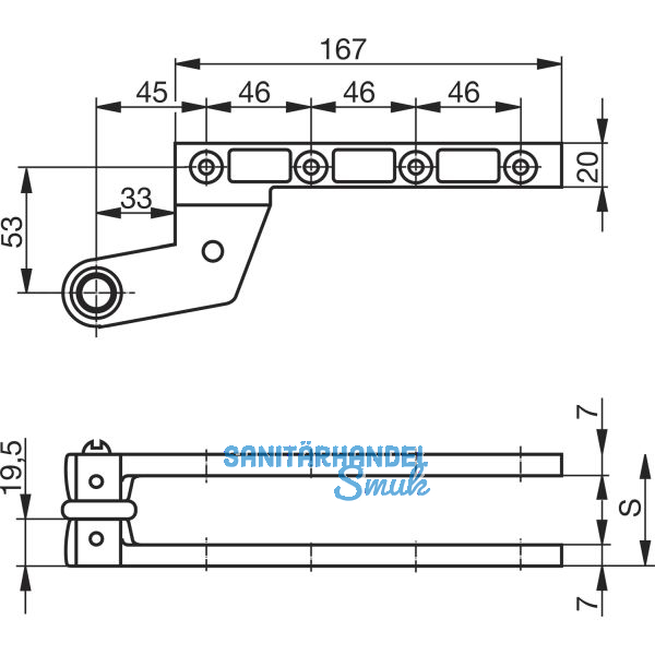 GEZE Zapfenband Modell DB, f�r gef�lzte T�ren, Stahl verzinkt