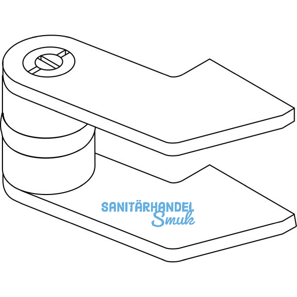 GEZE Zapfenband Modell EK f. Stahlt�ren, gezogener Flachstahl, blank