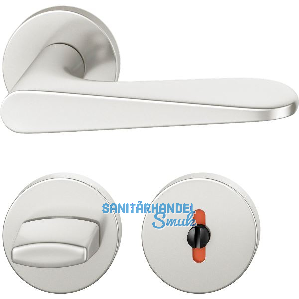 FSB Dr�ckergarnitur 12 1144 ASL auf Rosette WC DIN, silber eloxiert