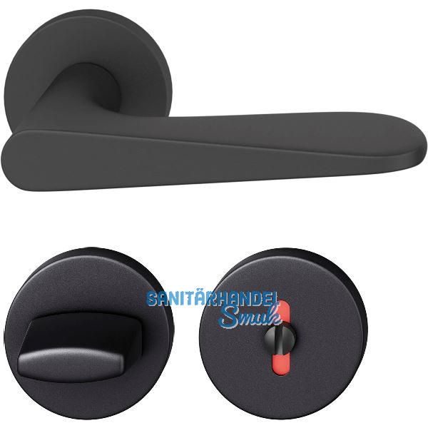 FSB Dr�ckergarnitur 12 1144 ASL auf Rosette WC, schwarz matt