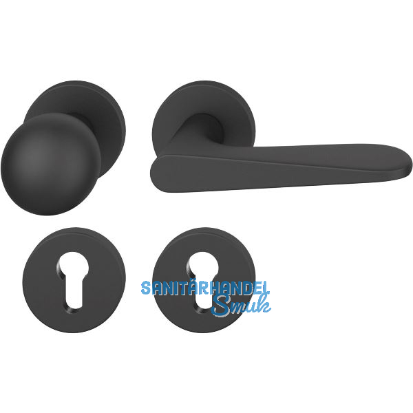 FSB Wechselgarnitur 12 1144 ASL auf Rosette PZ, Knopf drehbar, schwarz matt