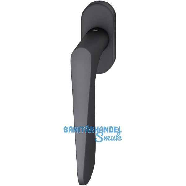 FSB Fenstergriff 34 1144 ovale Rosette, Aluminium schwarz matt