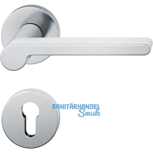 FSB Dr�ckergarnitur 12 1021 ASL auf Rosette PZ, Edelstahl matt