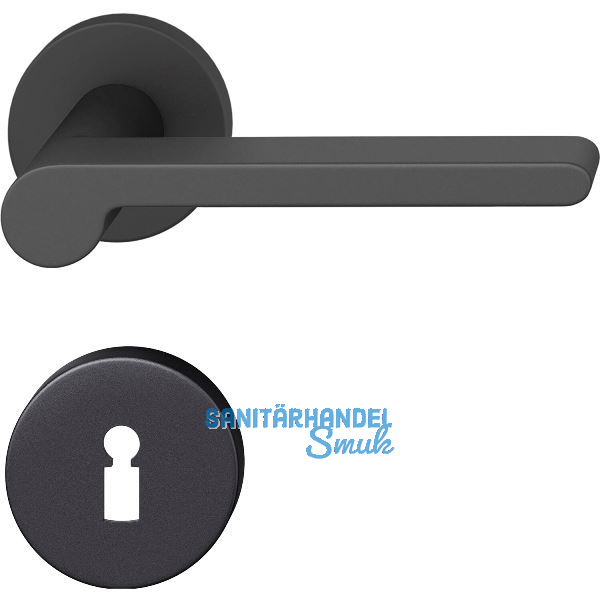 FSB Dr�ckergarnitur 12 1021 ASL auf Rosette BB, schwarz matt