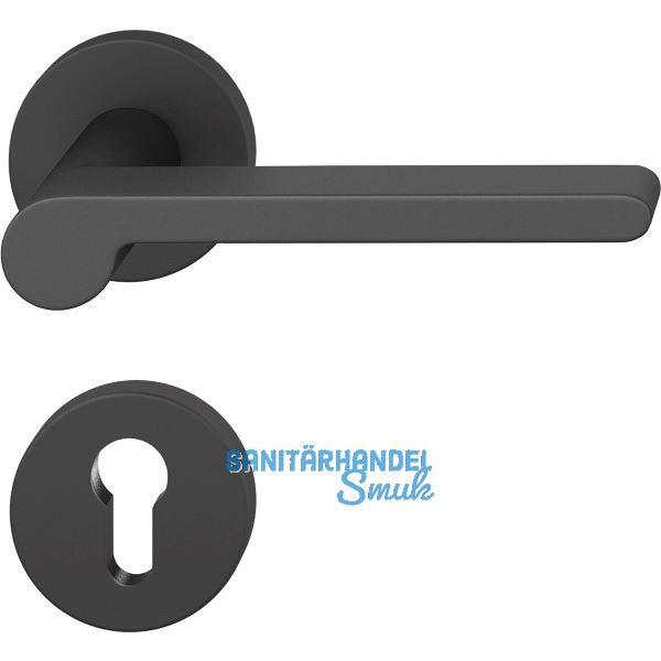 FSB Dr�ckergarnitur 12 1021 ASL auf Rosette PZ, schwarz matt