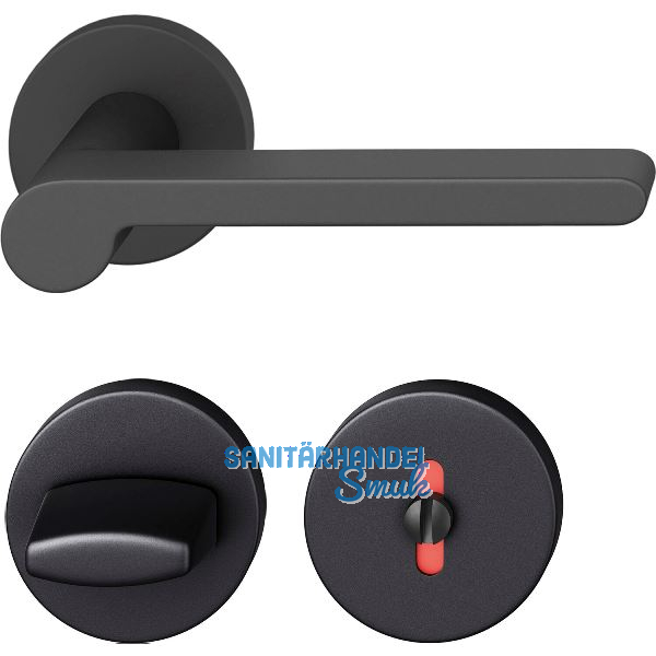 FSB Dr�ckergarnitur 12 1021 ASL auf Rosette WC, schwarz matt