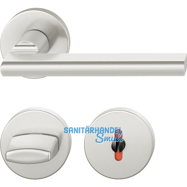 FSB Dr�ckergarnitur 12 1035 ASL auf Rosette WC, silber eloxiert