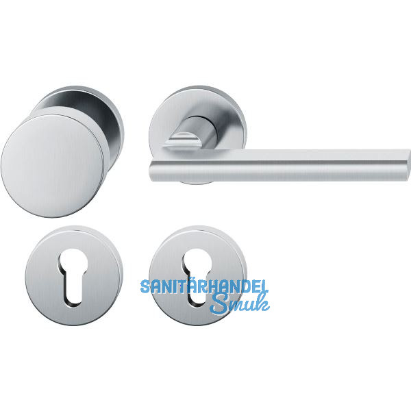 FSB Wechselgarnitur 12 1035 ASL auf Rosette PZ, Knopf drehbar, Edelstahl matt