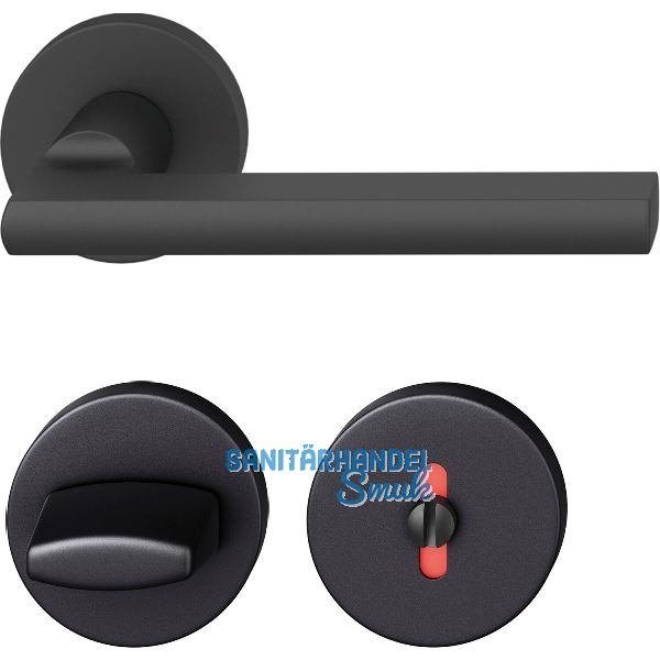 FSB Dr�ckergarnitur 12 1035 ASL auf Rosette WC, schwarz matt