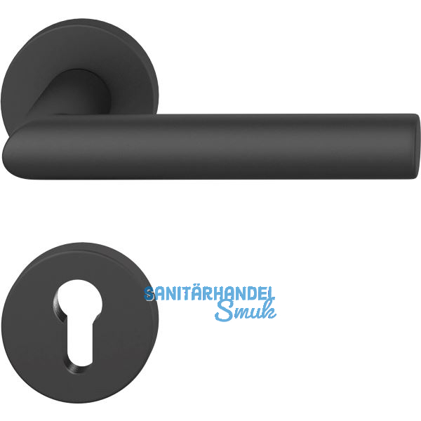 FSB Dr�ckergarnitur 12 1076 ASL auf Rosette PZ, schwarz matt