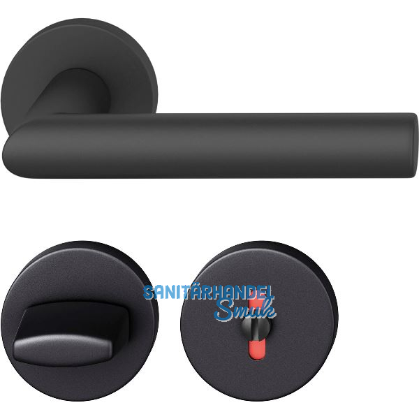 FSB Dr�ckergarnitur 12 1076 ASL auf Rosette WC, schwarz matt