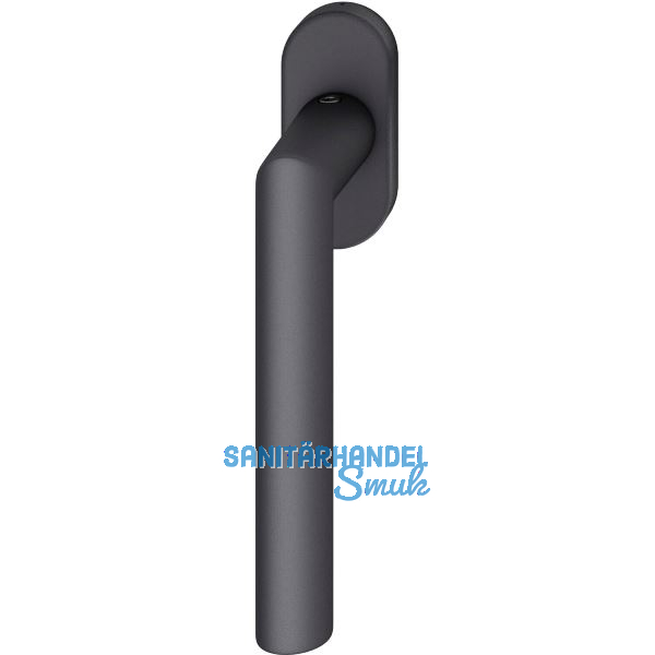 FSB Fenstergriff 34 1076 ovale Rosette, Aluminium schwarz matt