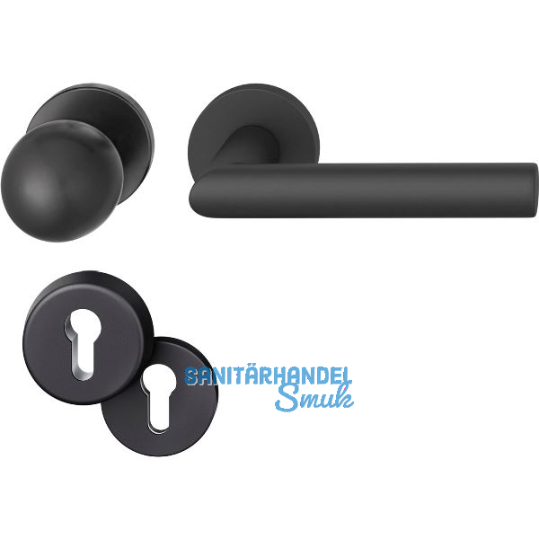 FSB Haust�rwechselgarnitur 12 1076, Aluminium schwarz matt