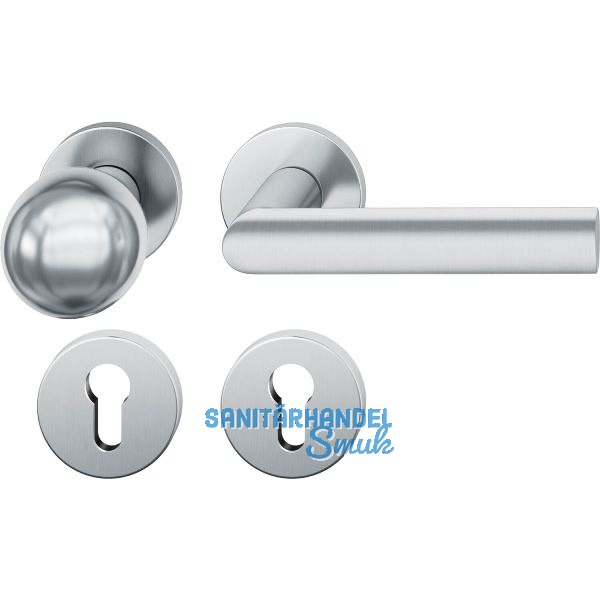 FSB Wechselgarnitur 12 1108 ASL auf Rosette PZ, Knopf fest, Edelstahl matt