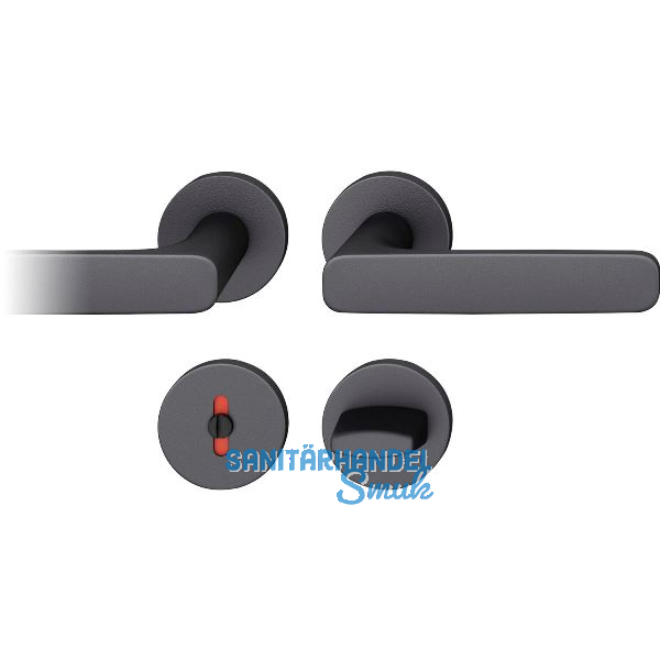 FSB Dr�ckergarnitur 12 1289 ASL auf Rosette WC DIN, schwarz matt