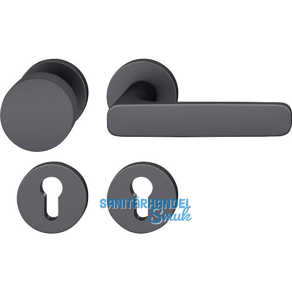 FSB Wechselgarnitur 12 1289 ASL auf Rosette PZ, Knopf drehbar, schwarz matt