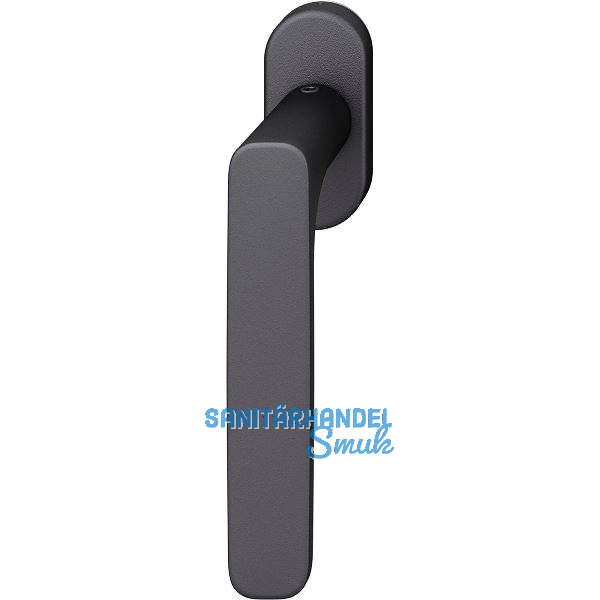 FSB Fenstergriff 34 1289 ovale Rosette, Aluminium schwarz matt