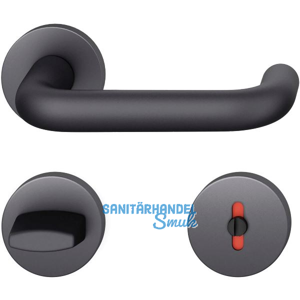 FSB Dr�ckergarnitur 12 1070 ASL auf Rosette WC, schwarz matt