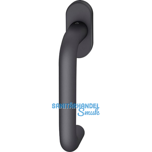 FSB Fenstergriff 34 1070 ovale Rosette, Aluminium schwarz matt