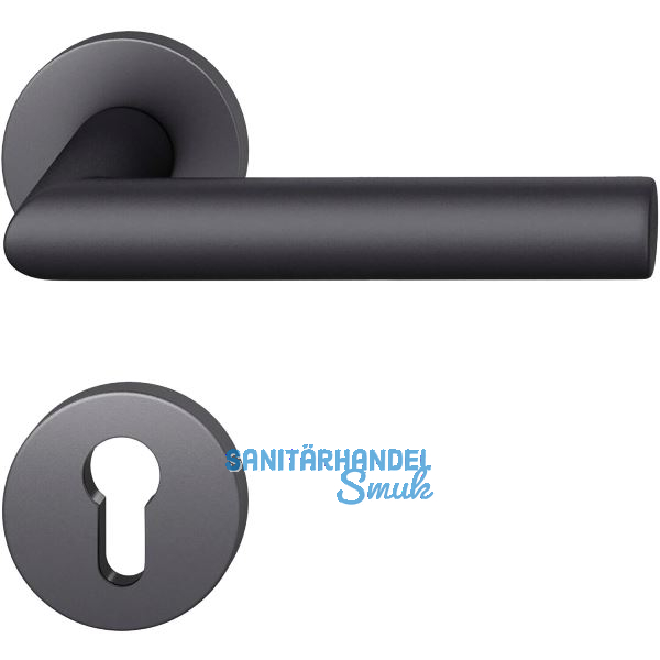 FSB Feuerschutz Dr�ckergarnitur 76 1076 AGL DIN PZ, Aluminium schwarz matt