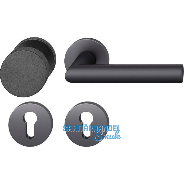 FSB Feuerschutz Wechselgarnitur 76 1076 AGL DIN PZ, rechts, schwarz matt