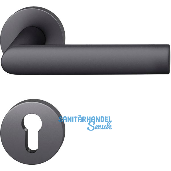 FSB Dr�ckergarnitur 12 1108 ASL auf Rosette PZ, Aluminium schwarz matt