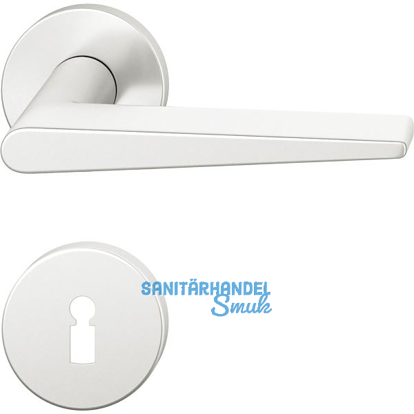 FSB Dr�ckergarnitur 12 1005 ASL auf Rosette BB, Aluminium silber eloxiert