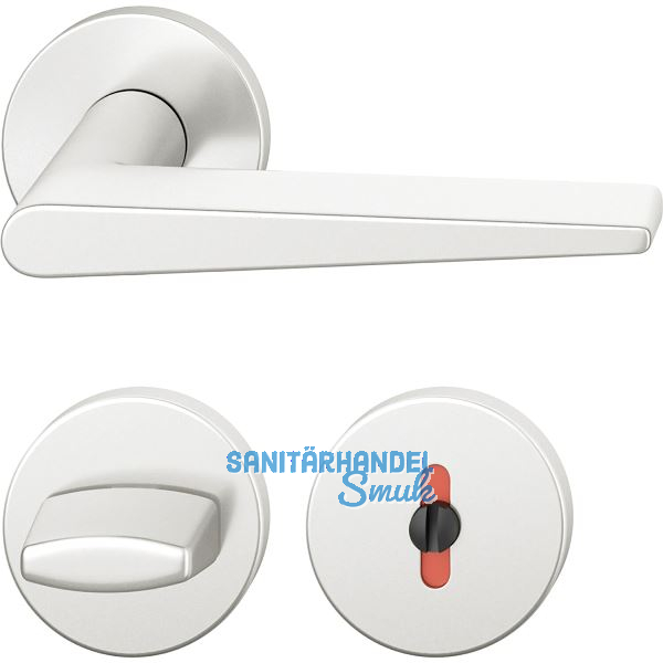 FSB Dr�ckergarnitur 12 1005 ASL auf Rosette WC, Aluminium silber eloxiert