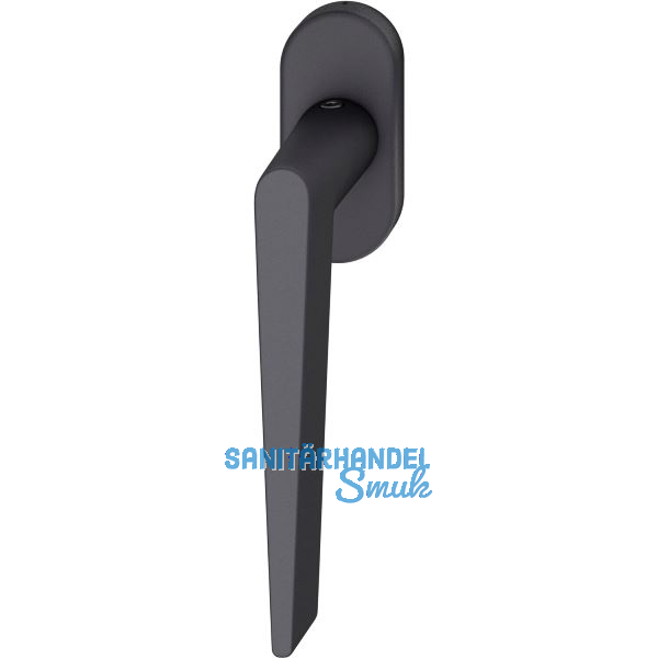 FSB Fenstergriff 34 1005 ovale Rosette, Aluminium schwarz matt